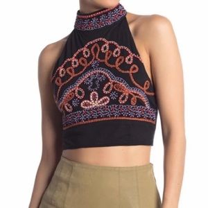 NWT Free people goa tank top black